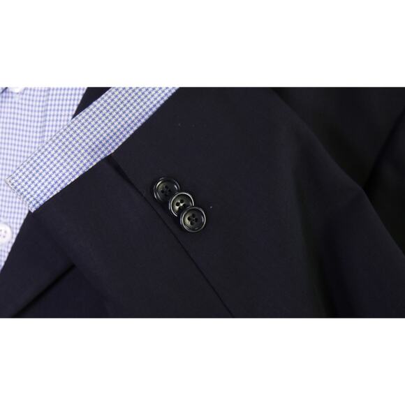 Armani Collezioni Men's Solid Black 3-Btn Wool Blazer Jacket 44S - Picture 6 of 8